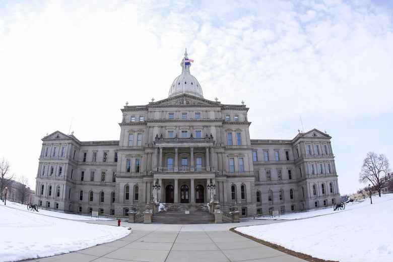 The Michigan State Capitol building.